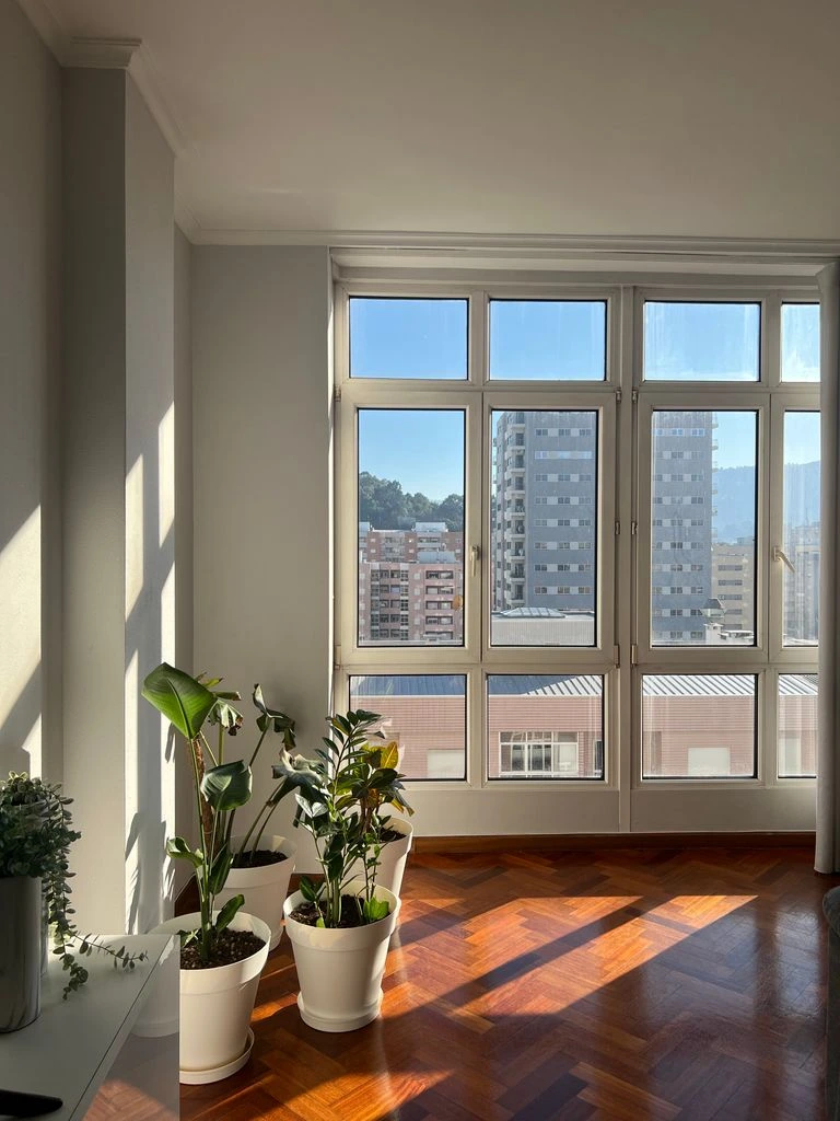 Jenna's 180-square-foot rented living room after the 5-step method.