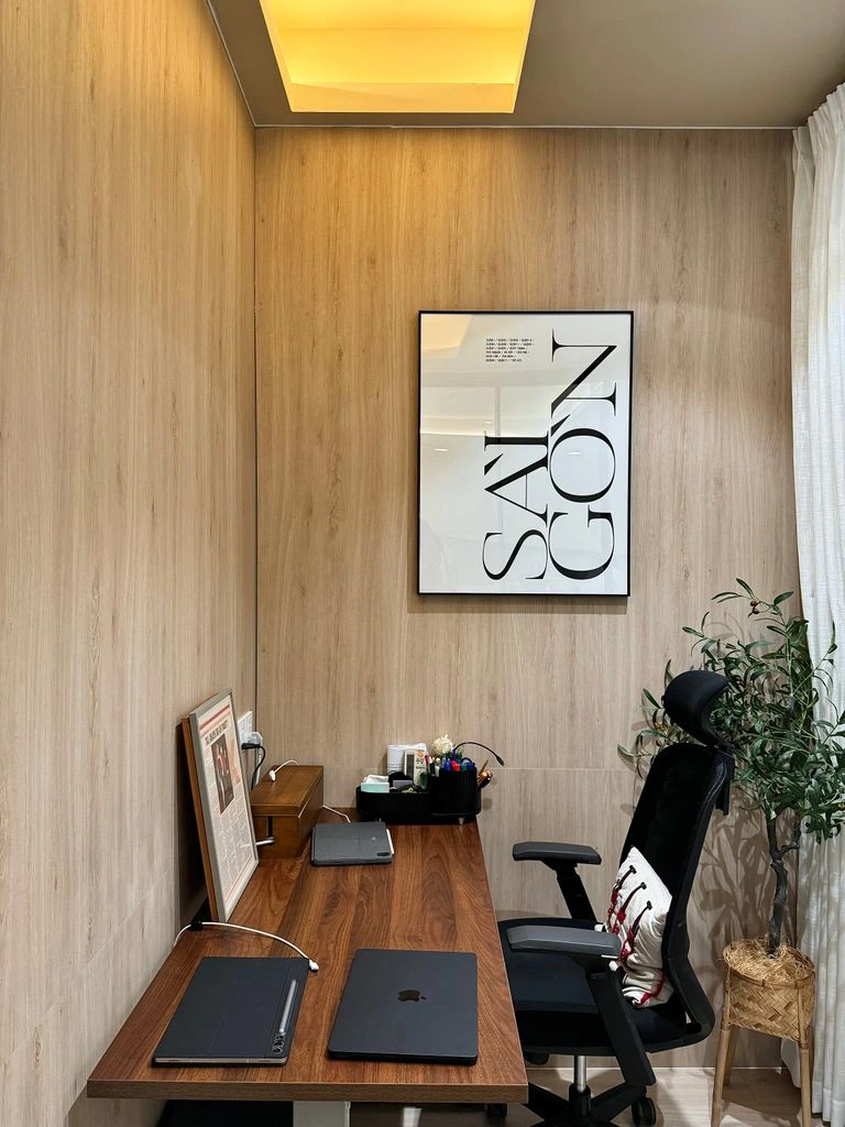 A small home office corner styled for function.