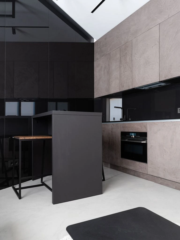 A cleverly zoned small studio apartment